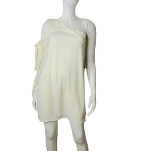 Rokoko Cream One Shoulder Dress Womens sz Small